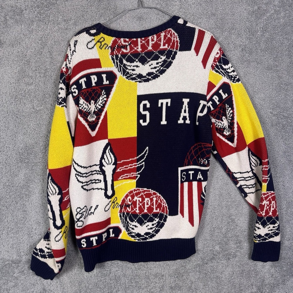 Staple Pigeon Sweater Mens M Knit New York Geometric AOP All‎ Over Sweatshirt - Picture 2 of 12